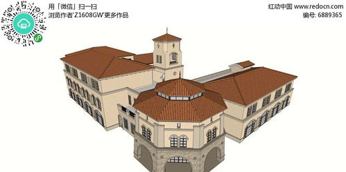 復(fù)古幼兒園3D建筑模型 在虛擬空間中喚醒童年的橙色記憶