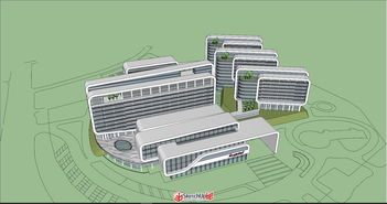 現(xiàn)代綜合醫(yī)療建筑SU模型效果圖精選 探索SketchUp吧精品庫(kù)的虛擬醫(yī)院設(shè)計(jì)